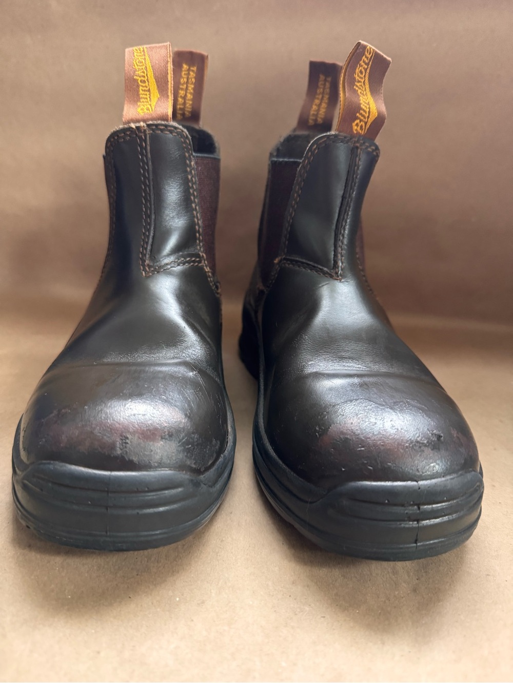 Blundstone 1135 Work & Safety Series Steel Toe Brown Leather Chelsea Boots. - Picture 7 of 10